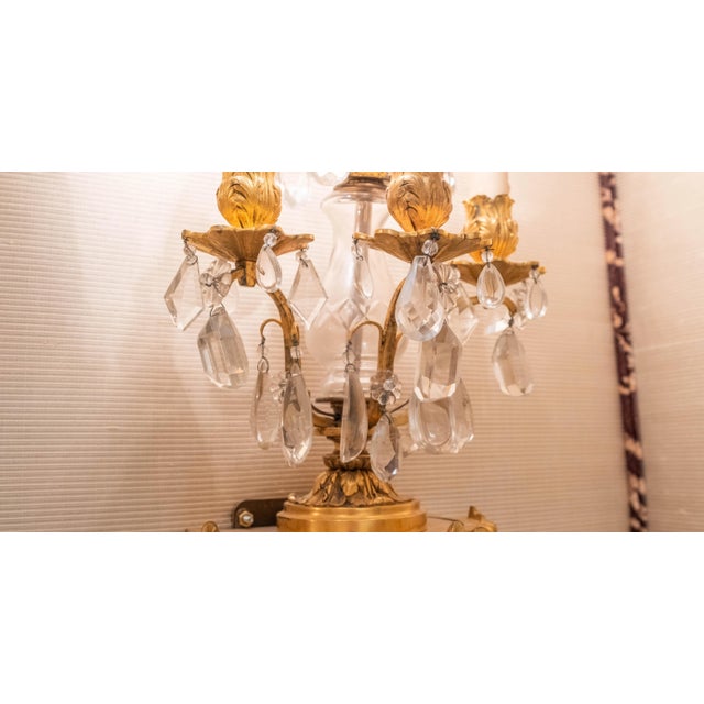 Pair of Vintage 19th Century Gold Gilt Bronze Lighted Wall Sconces For Sale In Philadelphia - Image 6 of 12