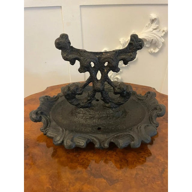 Mid 19th Century Antique Victorian Ornate Cast Iron Doorstep Foot Scraper, 1860s For Sale - Image 5 of 5