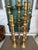 Vintage 1960s Moroccan Etched Brass Pillar Altar Floor Candle Stands = 5 Altars (35 Pieces) For Sale - Image 11 of 15