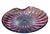 Glass Big Mid Century Modern Blue & Purple Alfredo Barbini Murano Glass Bowl For Sale - Image 7 of 8