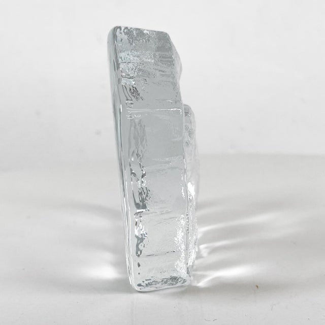 AMBIANIC presents Magnor Handmade Crystal Art Glass Polar Bear Paperweight Norway 5.75 w 4.75 h x 1.5 d Magnor of Norway...