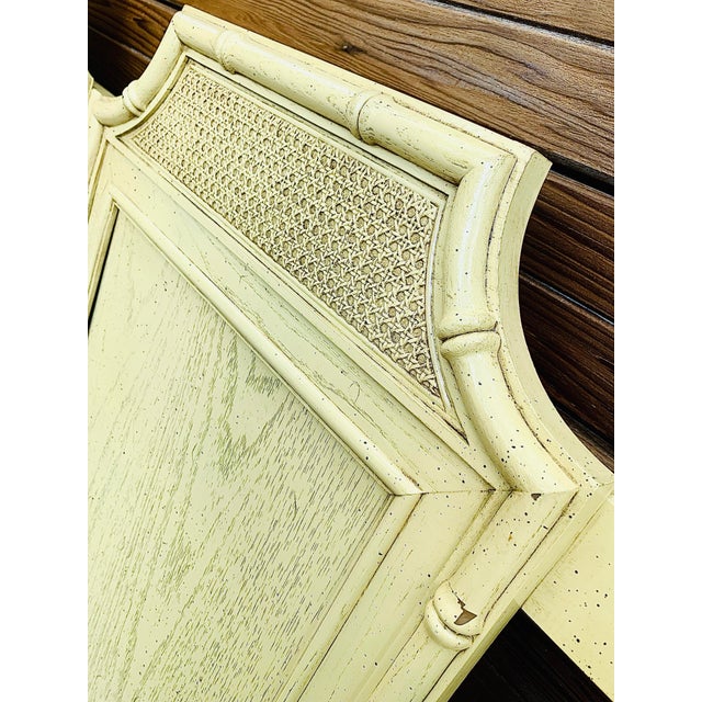 1970s Vintage 1970s Faux Bamboo Chinoiserie ‘Henry Link Bali Hai’ King Headboard For Sale - Image 5 of 11