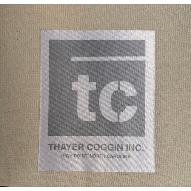 Thayer Coggin Highback Swivel Wing Chairs For Sale - Image 10 of 11