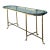 Vintage Brass Hoof Console Table For Sale