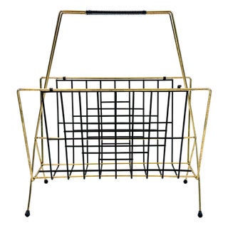 Mid-Century Modern String Magazine Rack, 1970s For Sale