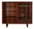 Danish Modern Harry Ostergaard Glass Front Book Case Display in Rich Teak For Sale