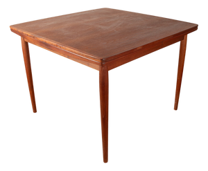 Danish Extendable Square Model 592 Dining Table in Teak by Arne Vodder for Sibast, 1960s