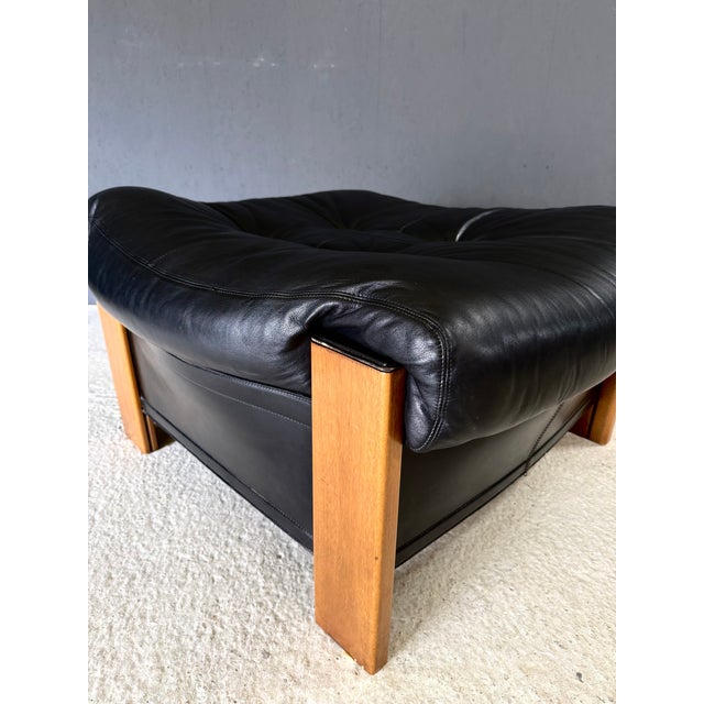 Postmodern Artona Ottoman in Leather by Afra & Tobia Scarpa for Maxalto, Italy, 1980s For Sale - Image 13 of 17
