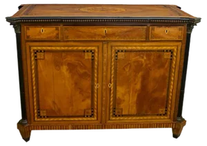 Antique French Napoleon III Floral Motif Sideboard
