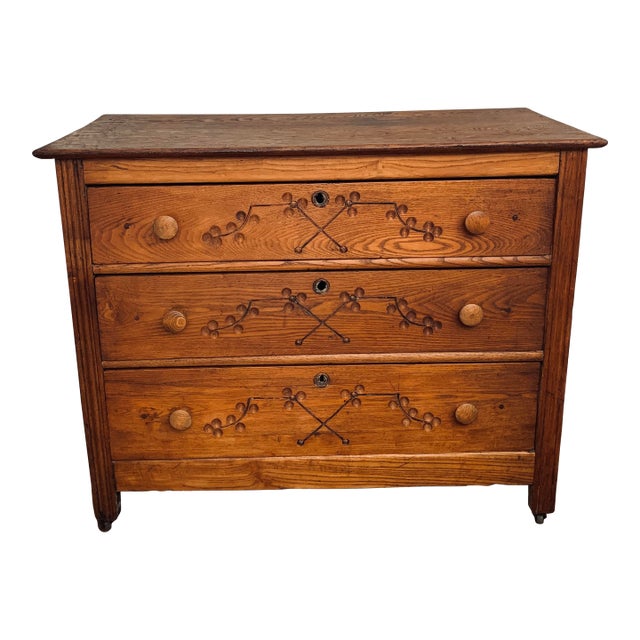 Charming Antique Eastlake Dresser Chest Sideboard Bar For Sale