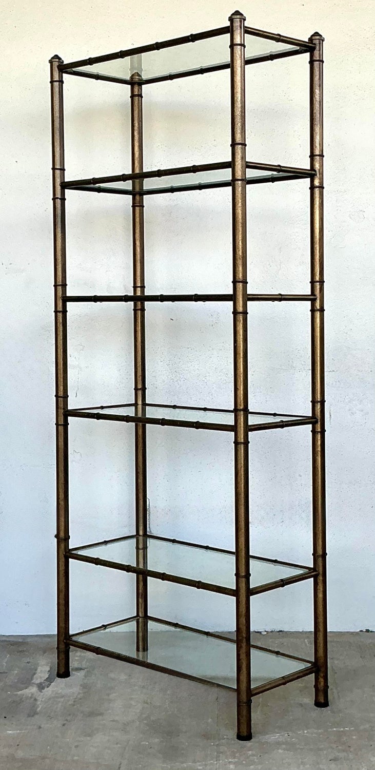 Vintage Burnished Brass Etagere — additional photo 1