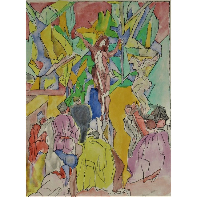 Artist: Jacques Villon (French, 1875-1963) Title: Golgotha Year: 1956 Medium: Color lithograph Edition: Numbered 74/80 in...