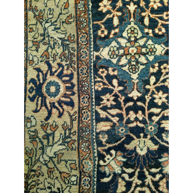 Antique Persian Ziegler Mahal Sultanabad Rug, Hand-Knotted Wool, Geometric Pattern, Navy & Ivory, 9x12 For Sale - Image 14 of 16
