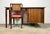 Mid-Century Modern Mid Century Modern Walnut Tambour Door Writing Desk & Chair Trapezoidal Top For Sale - Image 3 of 12