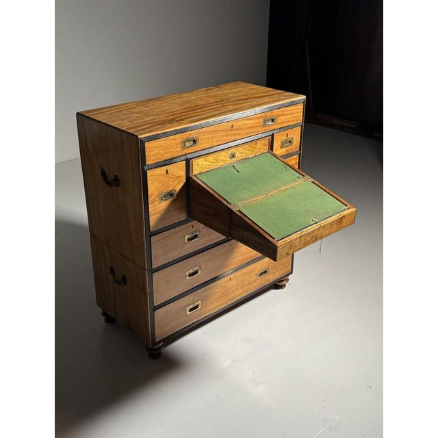 Antique Campaign Chest of Drawers, 1800s For Sale - Image 18 of 18