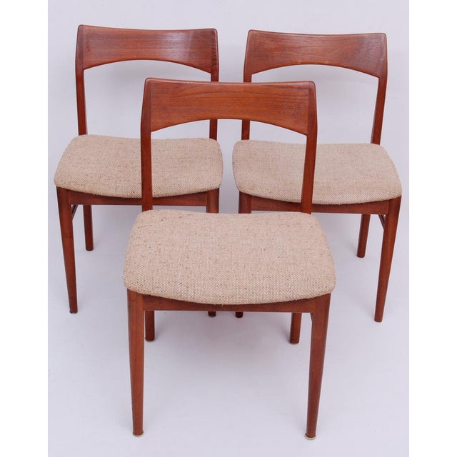 Vintage Dining Chairs by Henning Kjaernulf for Vejle Stole Møbelfabrik, 1960s, Set of 3 For Sale - Image 16 of 16