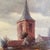 19th Century Scenic Oil on Canvas in Ornate Distressed Gold Gilt Frame - Signed For Sale - Image 4 of 12