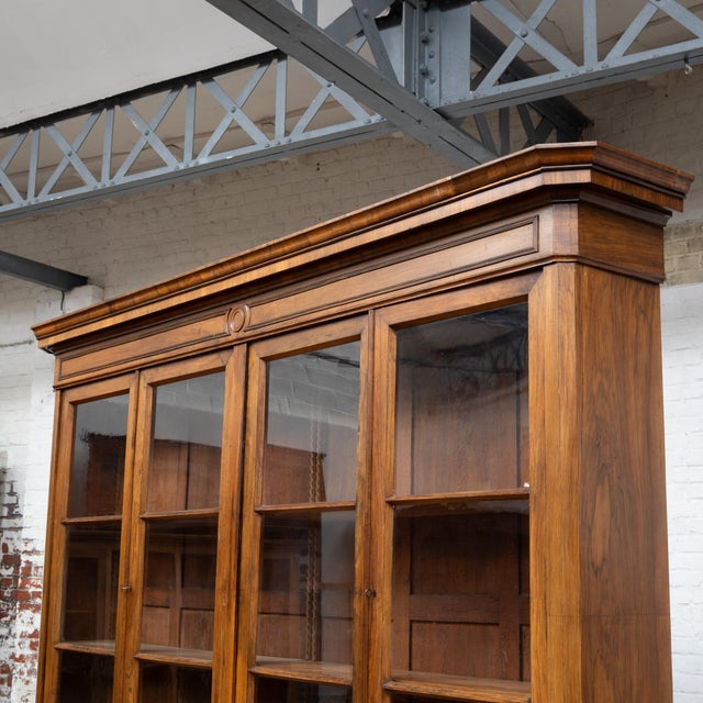 Large Walnut Display Bookcase, 19th Century For Sale - Image 12 of 14