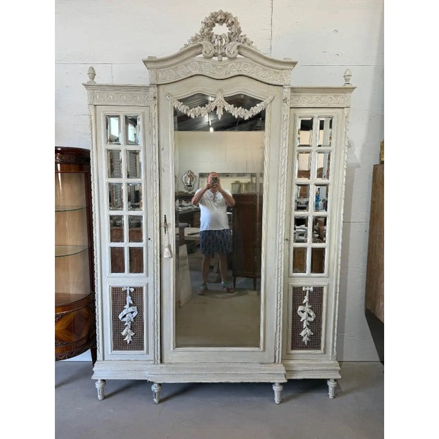 French Large 18th Century French Louis XVI 3-Door Bookcases or Armoire For Sale - Image 3 of 16