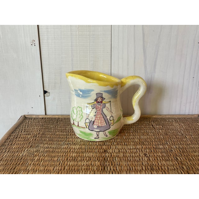 1950s Dutch Milk Maid Pitcher For Sale - Image 10 of 12