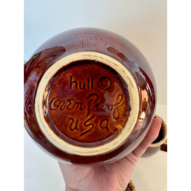 Ceramic Vintage Hull Pottery Mirror Brown Tea Set - 3pcs For Sale - Image 7 of 9