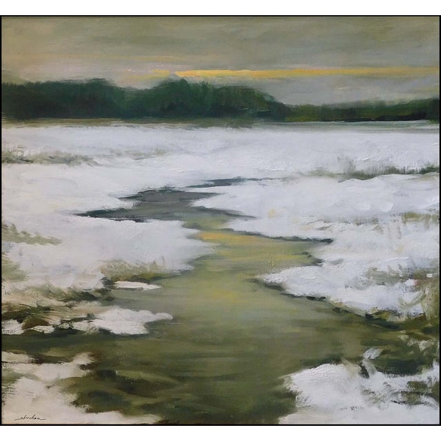 "Untitled" framed Original Oil Painting on Canvas by Dennis Sheehan Hand Signed by the Artist museum mounted, matted and...