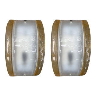 Pair of Murano Glass Sconces by Mazzega For Sale
