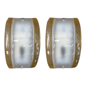 Pair of Murano Glass Sconces by Mazzega
