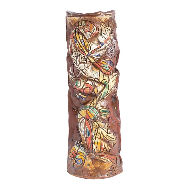 2012 Signed Studio Pottery Vase by Barry Unitas Barnes For Sale