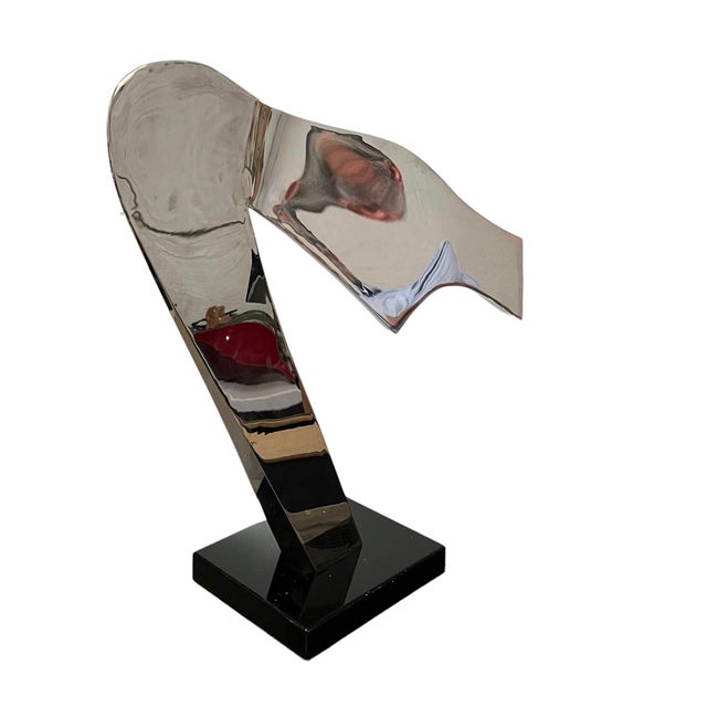 Silver Gary Kahle, Welded Stainless Steel Reflective Abstract Modernist Sculpture Gary Kahle, 1984 For Sale - Image 8 of 18