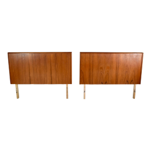 Vintage Danish Modern Twin Headboards in Teak Wood, 1970s