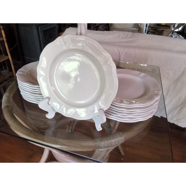 Vintage Sears Federalist White Ironstone Dinnerware Set - (Complete Service for 8 and Serving Pieces) Bonus Free Crystal Wine Glasses - 81 Pieces For Sale - Image 6 of 18