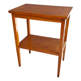 Oak 2-Tier Side Table, Italy, 1940s For Sale