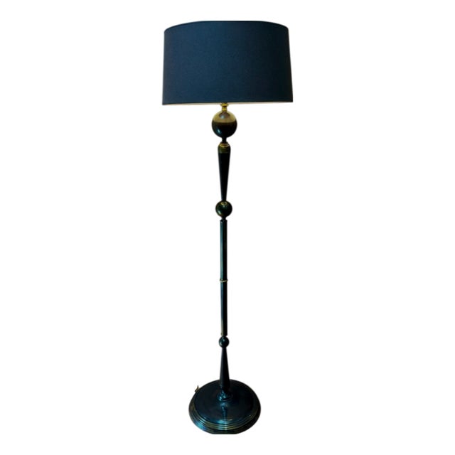Modern Bronze Floor Lamp, 1940 For Sale
