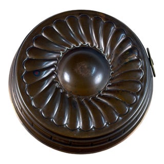 Antique English Tin Plated Cake Mould For Sale