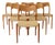 Vintage Danish Model 71 Dining Chairs from J.L. Møllers, 1960s, Set of 6 For Sale