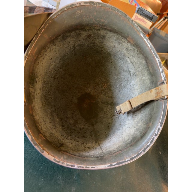 Army Green Original Wwii u.s. M1 Helmet Named Veteran Attributed to Colonel Jake L. Wilk Wwii & Korea Fighter Pilot For Sale - Image 8 of 11