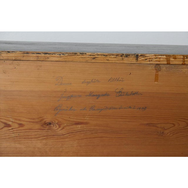 Wood Swedish Chest of Drawers in Pine For Sale - Image 7 of 15
