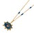 Metal Blue Hittite Sun Pink Tourmaline Statement Necklace For Sale - Image 7 of 8