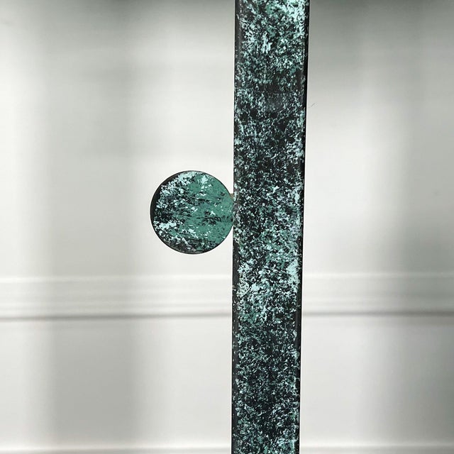George Kovacs Postmodern Wavy Iron Verdigris Floor Lamp For Sale - Image 4 of 7