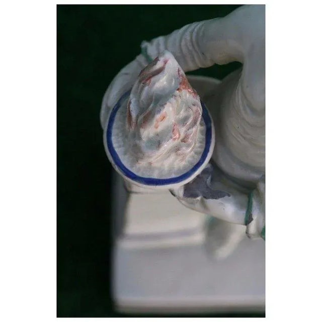 English Antique 18th Century English Georgian Pearlware Classical Staffordshire Figure of Medea at the Altar of Diana C. 1800 For Sale - Image 3 of 10