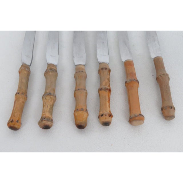 Ed Wusthof Dreizackwerk Solingen Germany 6pc Knives Bamboo Stainless Steel 5099b For Sale - Image 4 of 12