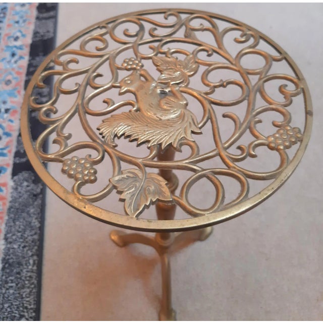 English Squirrel Brass Table Plant Stand For Sale - Image 3 of 13