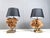 Stone Rose and Brass Table Lamps, 1970s, Set of 2 For Sale - Image 3 of 12