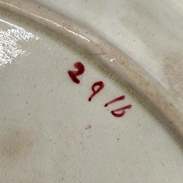 A Wedgwood Majolica Red Lobster Plate on Cobalt Ground, English, Dated 1882 For Sale - Image 10 of 10