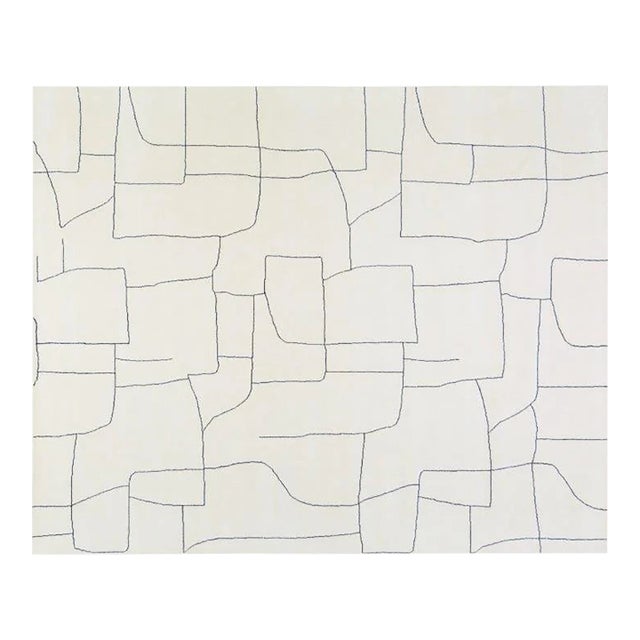 Moroccan Beni Ourain Hand Knotted Wool Rug, 10'1 X 14'1 For Sale