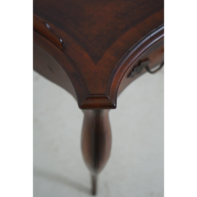 Maitland Smith French Country Mahogany Leather Top Writing Desk For Sale - Image 12 of 18