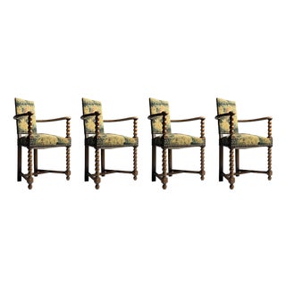 Vintage Spanish Chairs, 1960s, Set of 4 For Sale