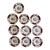 Vintage Myott Chelsea Bird Dessert Plates – 6 7/8 Inch Staffordshire England Plates – Burgundy and Gold English China - Set of Ten (10) For Sale