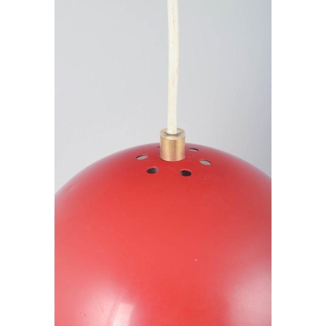 Verner Panton Topan Pendant Lamp in Red Lacquered Metal by Verner Panton for Louis Poulsen, 1960s For Sale - Image 4 of 5